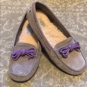 Ugg leather moccasin slippers size 6.5